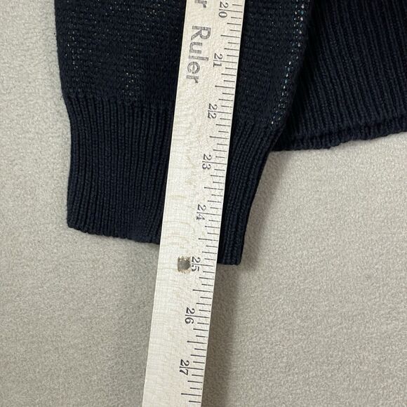 Duvin Sweater Mens L Black Beach Club Knit Pullover Two Sided‎ Graphic Design - Picture 5 of 14